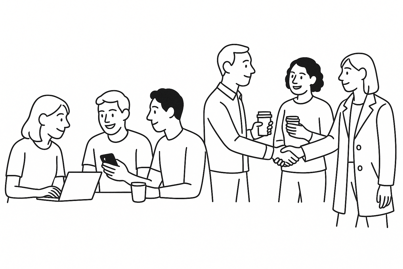 Community networking illustration